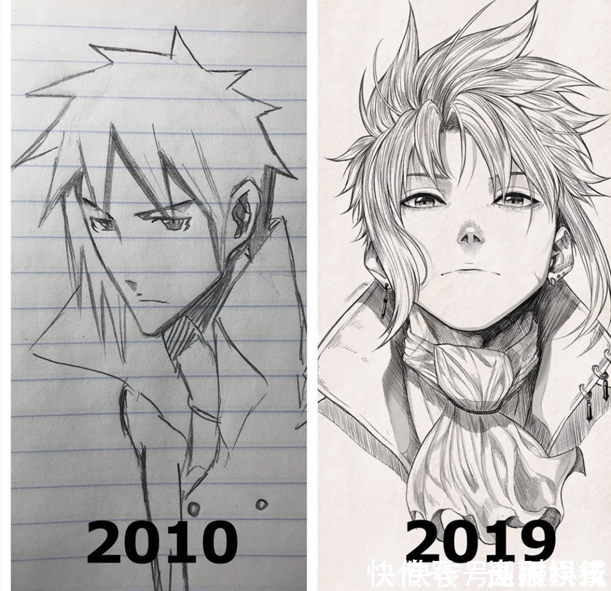 二次元#喜欢上课在作业本上乱画的画师,多年上课开小差,绘画终有所成就