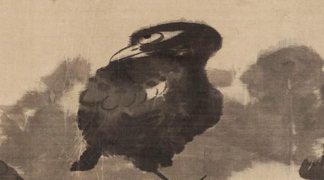 八大山人$八大山人画了一只鸟,眼神忧郁,放大10倍,看懂的:都是过来人