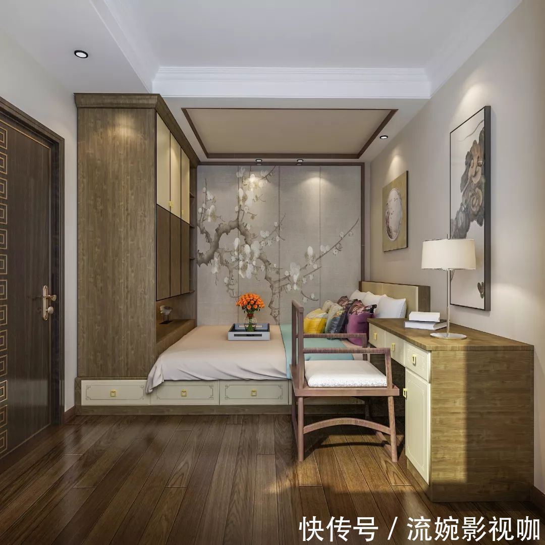 衣柜|复式楼新房装修长辈硬是要装新中式,看到效果后我不再反对!