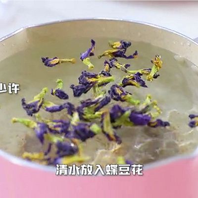 蝶豆花|梦幻蓝之椰香奶冻西米露，在家也能做