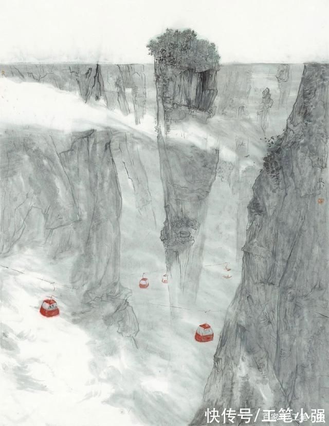 山水&匠心独运，冷暖自知。何微水墨山水欣赏