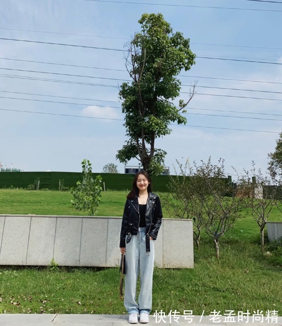 牛仔裤|皮衣外套配裙子裤子都时髦,复古还带点高级感