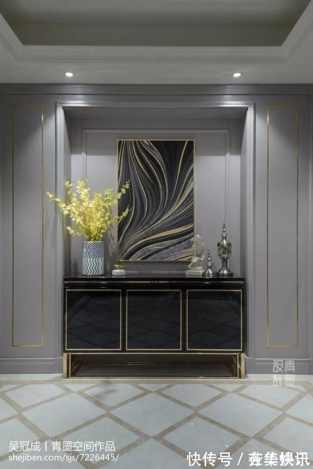 净色|玄关是家的门面,原来地砖也可以铺得这么美~