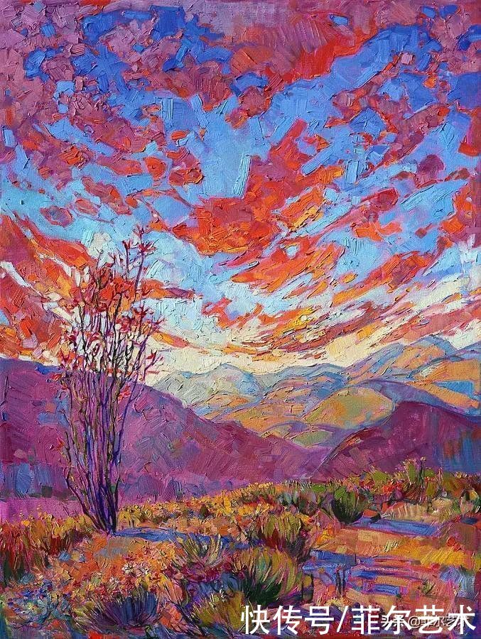 油画|美国女画家艾琳·汉森笔下色彩丰富的风景油画，美极了