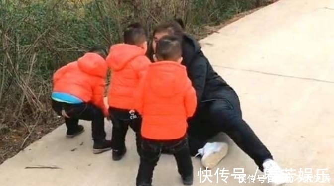 宝妈|妈妈摔倒在地,当3胞胎兄弟同时扶起妈妈时再也忍不住了!