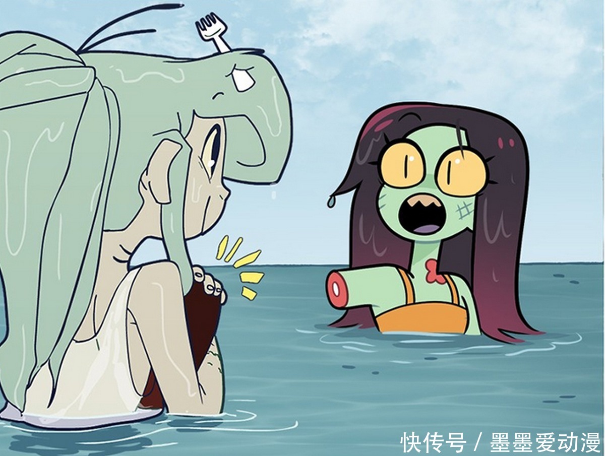 搞笑：小美人鱼海里捡到的蟹钳，却是僵尸女孩的新假肢