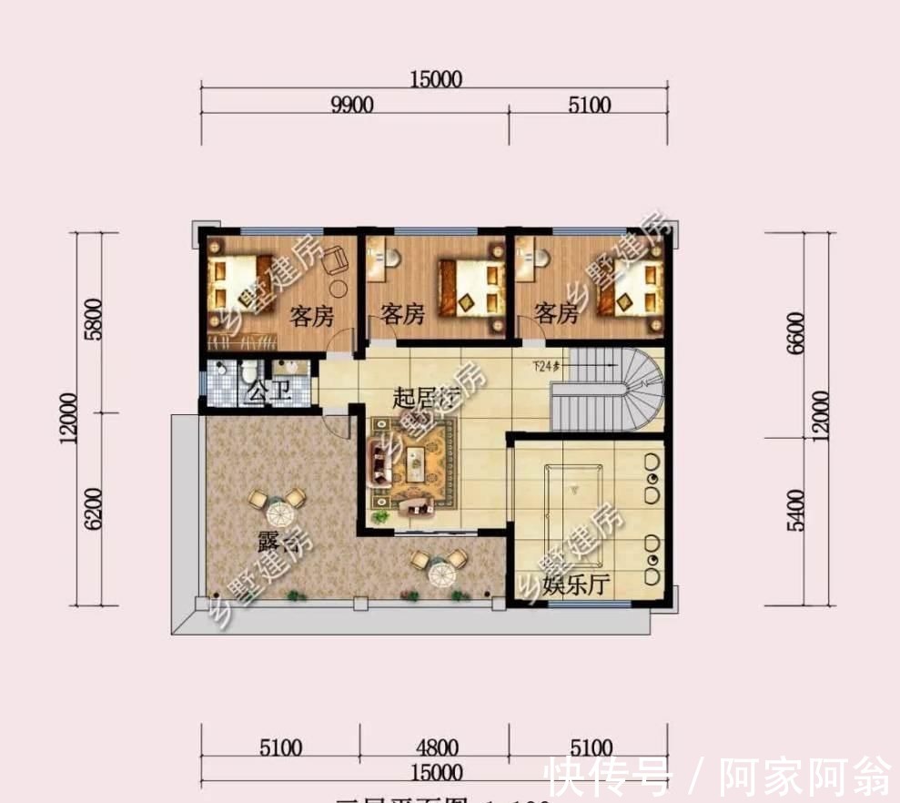 户型|适合农村的好户型,西体中装,精美实用,回乡建一栋,全家都能住
