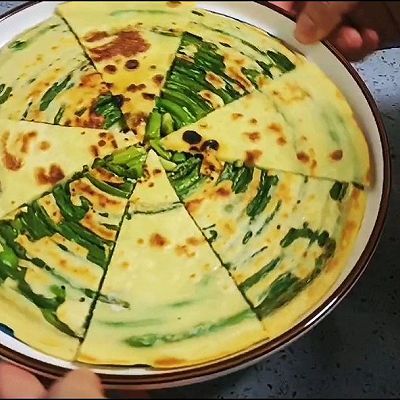 豇豆盘|豇豆鸡蛋饼