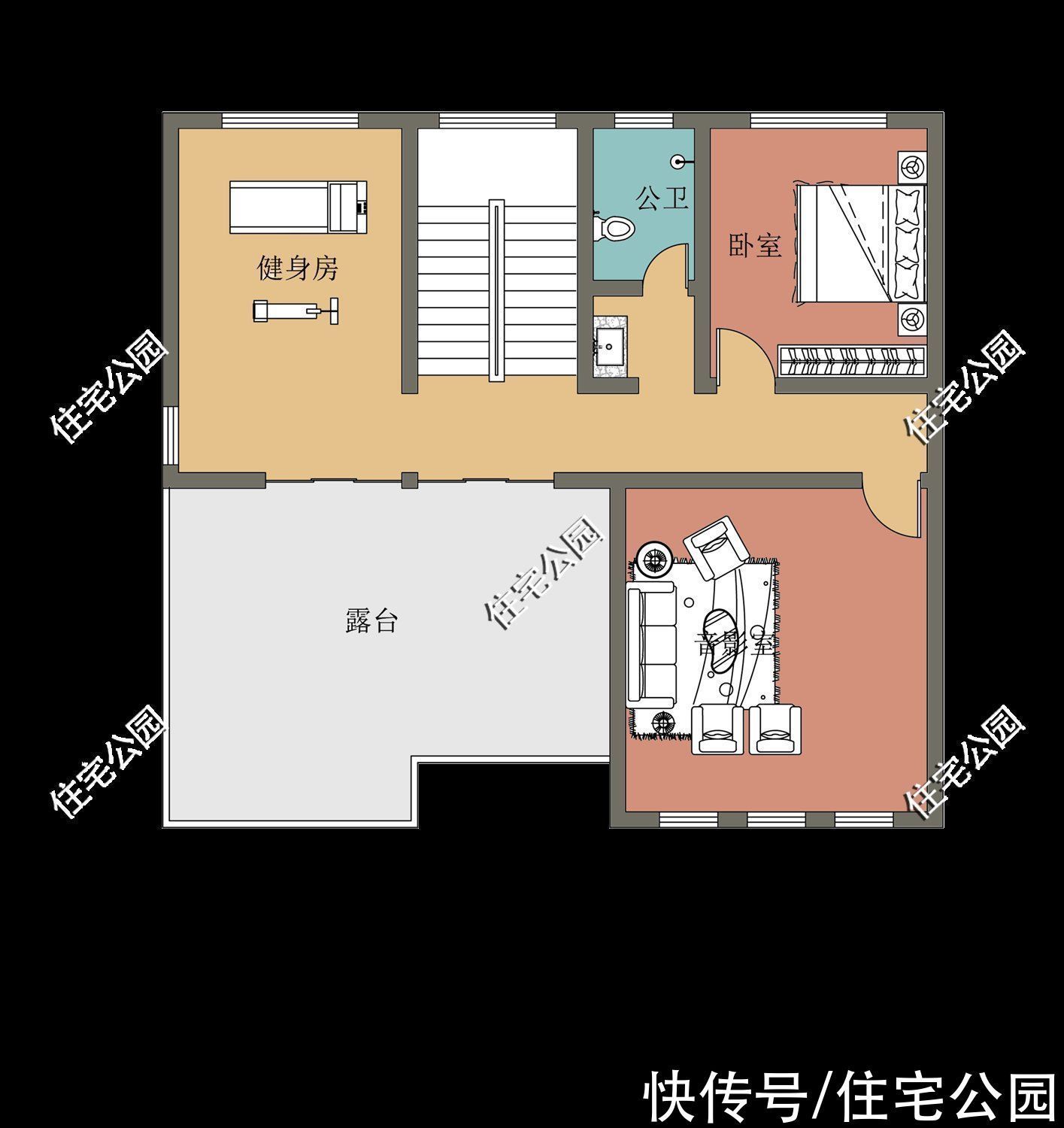 健身房|2021年回农村建房，这4套图纸被使用次数最多，且都有一个共同点