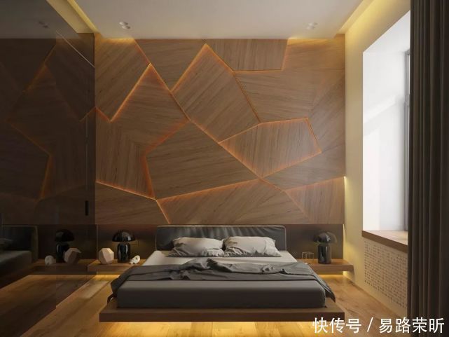 卧室背景墙还是挂婚纱照吗?现在年轻人都流行这样设计,好看又有趣!