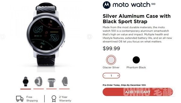 运动模式|Moto Watch 100发布 配1.3英寸LCD圆形屏约售640元