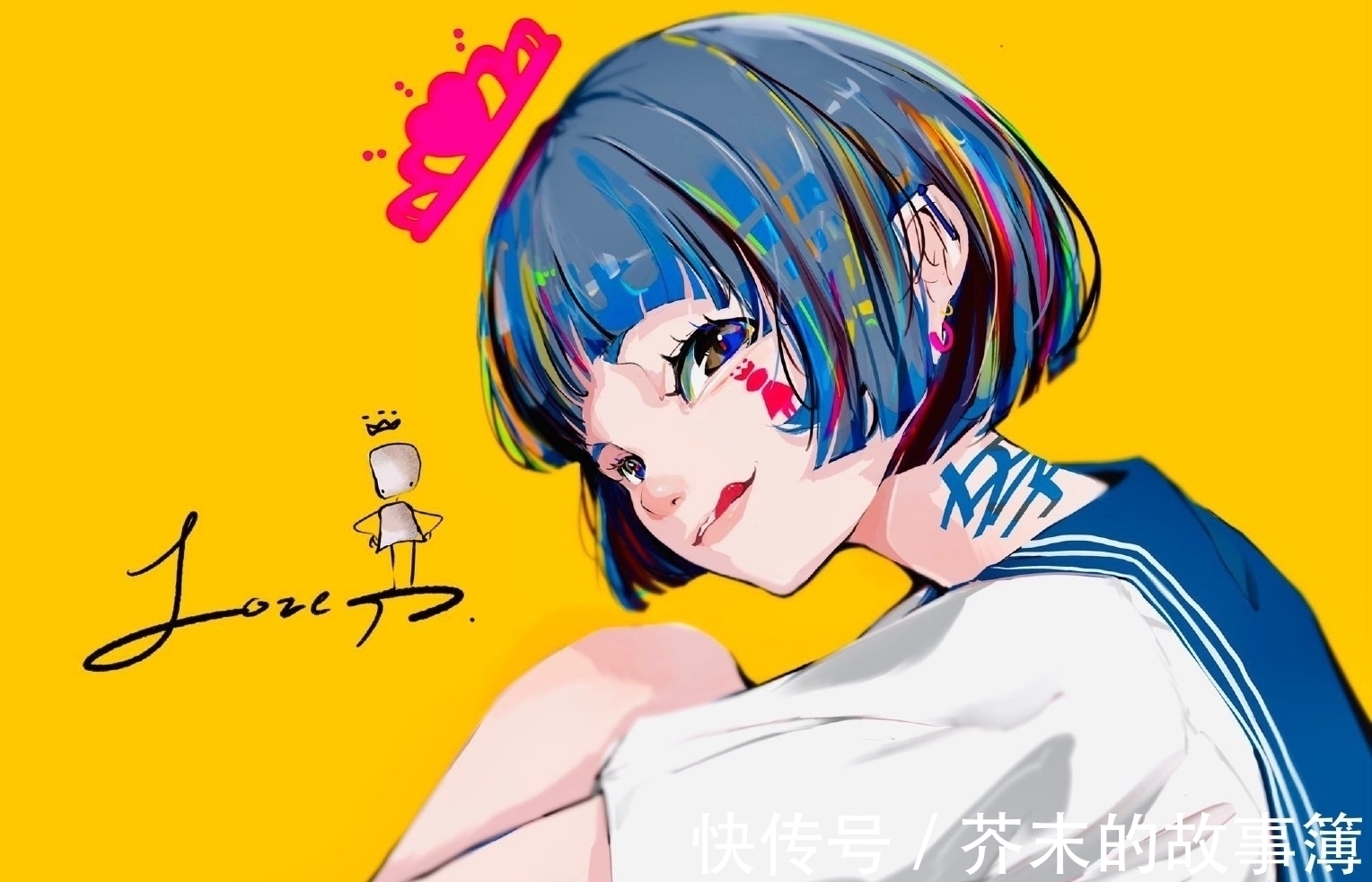 插画师!一眼惊艳的人物角色手绘插画,用来做头像也很nice