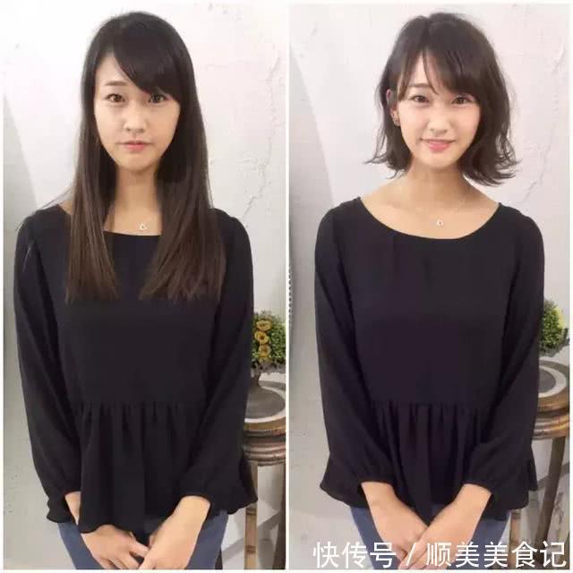 短发|日本妹子剪完短发的前后对比，短发果然有毒！