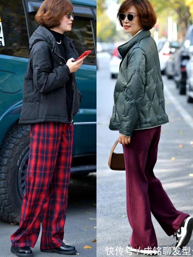 深色调|奔四奔五的时髦女人，都喜欢这几种羽绒服穿法，时尚百搭又显年轻