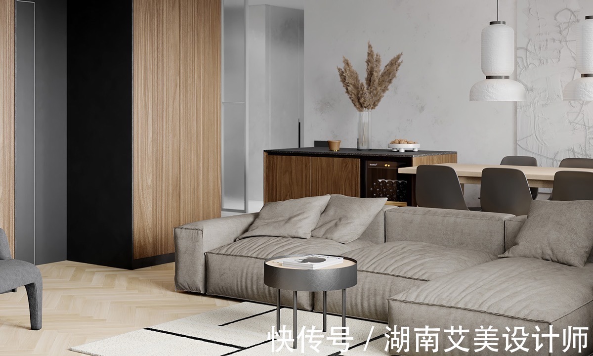 客餐厅|178㎡现代风软装设计,空间舒适宜人!