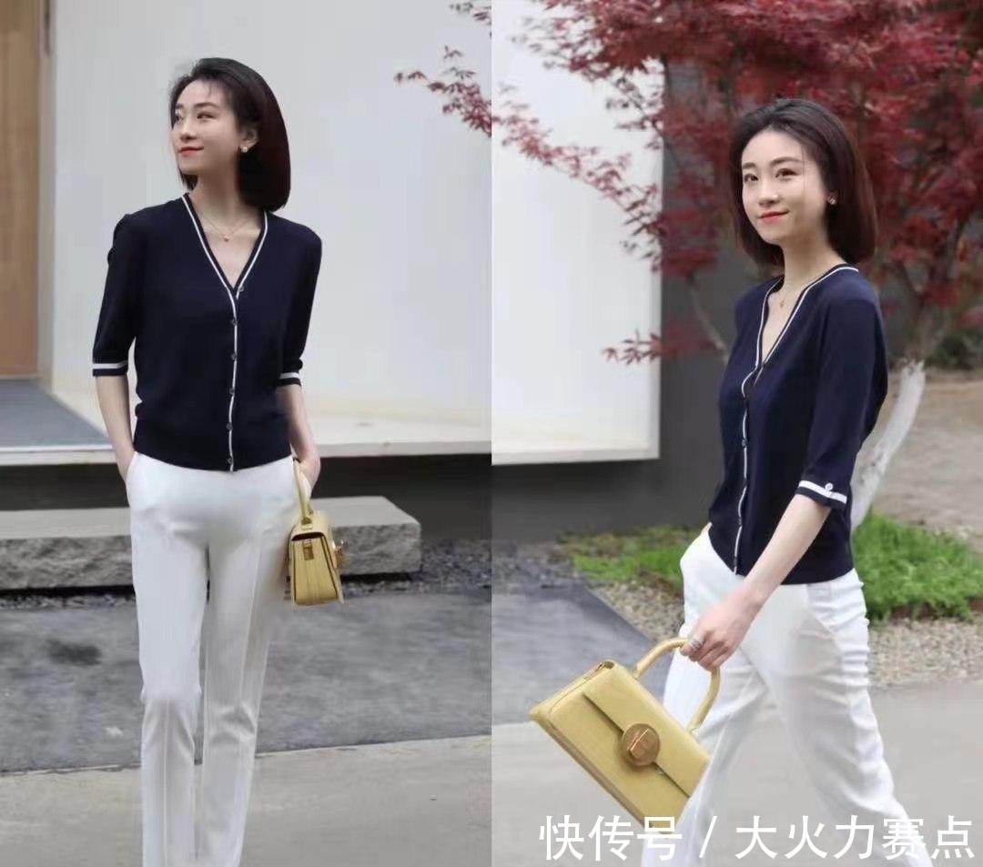 阔腿裤 教科书级别的针织开衫穿搭,掌握这4点技巧,时髦洋气!