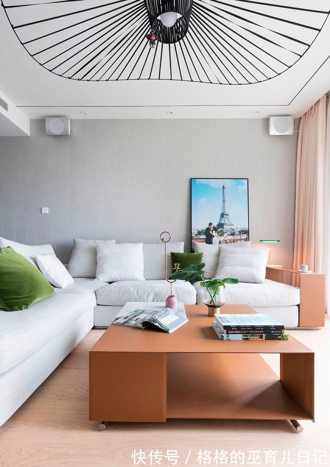 卧室|110平高层住宅,莫兰迪色为空间注入灵魂,这才是婚房该有的样子