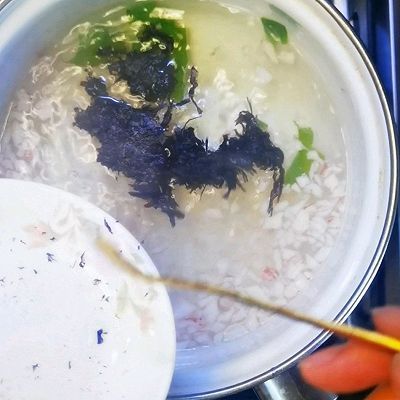 紫菜虾仁补钙汤