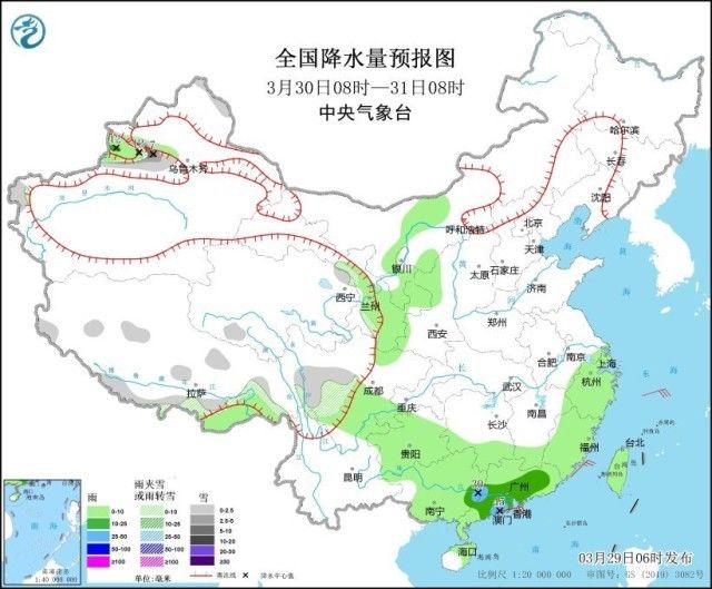 中央气象台：江南华南等地多降水 31日起较强冷空气将影响新疆地区