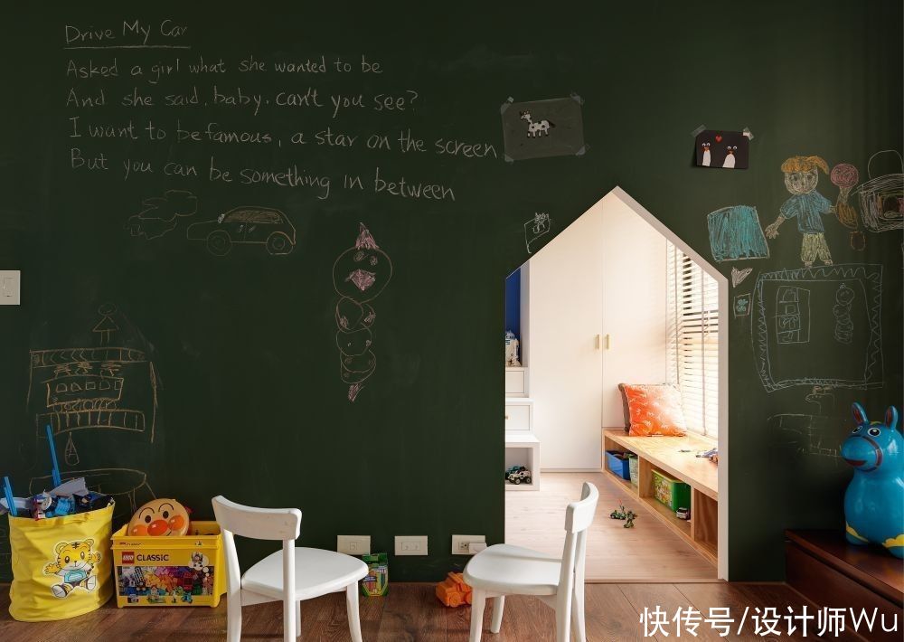 磁性|家里DIY黑板墙超简单，让孩子尽情挥洒想像力