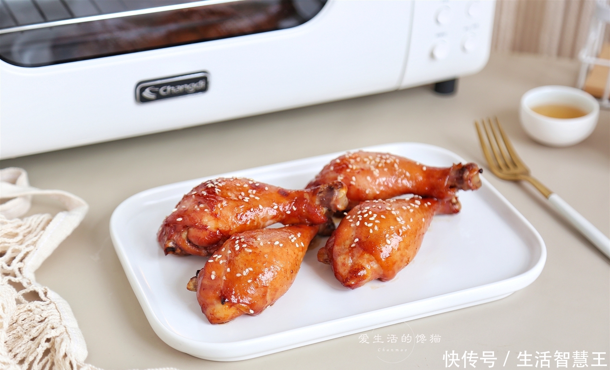 上桌|不用油的蜜汁烧鸡腿,腌一腌烤一烤,20分钟喷香上桌,网友狂点赞