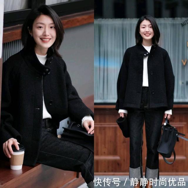 穿搭 不要觉得黑白色太单调！参考秋冬搭配示范，这样穿简约又高级