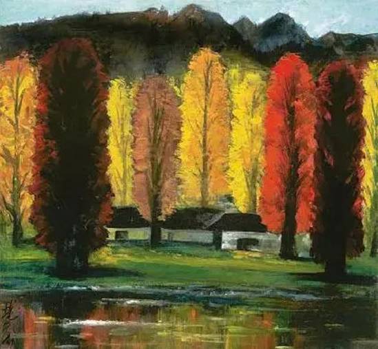 画幅$这两位大师笔下的秋色,梦幻迷离,思念无限