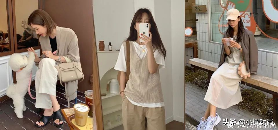 利落感|女生夏季奶茶色系日常搭配推荐，温柔色调让人心生亲近