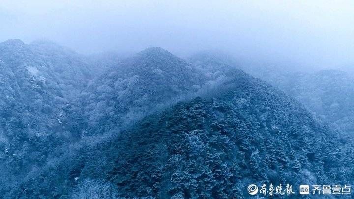 九如山|玉树琼枝，犹如山水画卷！济南九如山再现雾凇奇观