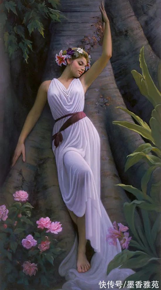 美国&美国性感美女油画,逼真动人