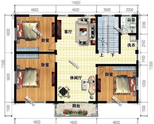 别墅|面宽14米上下，室内带堂屋的农村别墅，第一栋造型简单施工易