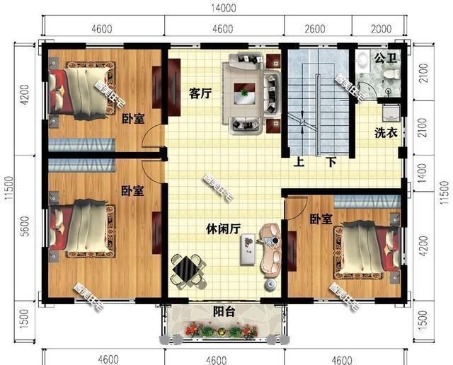 别墅|面宽14米上下,室内带堂屋的农村别墅,第一栋造型简单施工易