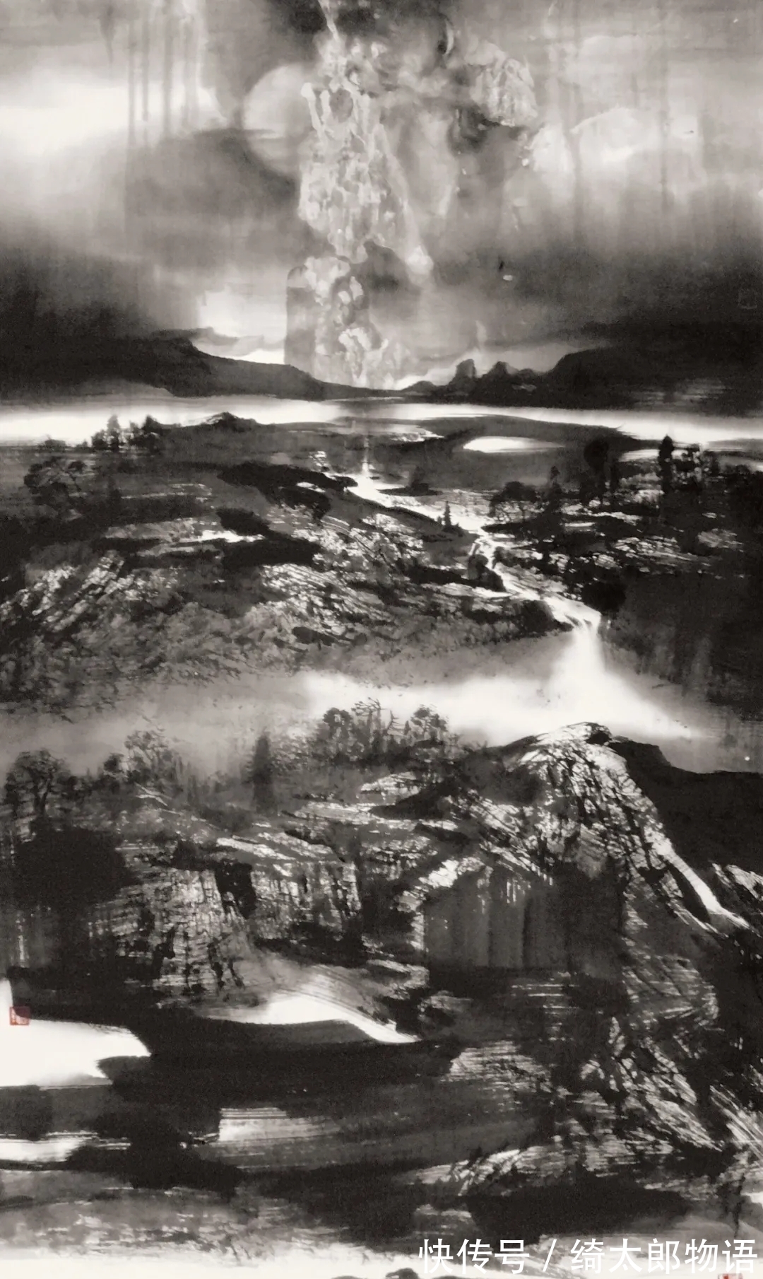 陈辉!有光影的水墨山水画,见过吗?