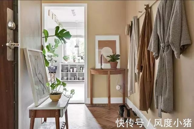 绿植|46平公寓，墙面挂衣架，步入式衣帽间，地台沙发，小户型大设计