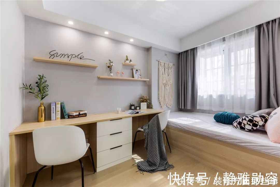 文艺度|103平现代简约公寓,巧用视觉延伸效果,空间大不少