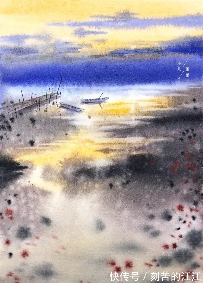 花瓣@水彩这样画,也太美了吧!居然把花瓣画出透明的感觉,看完忍不住保存!