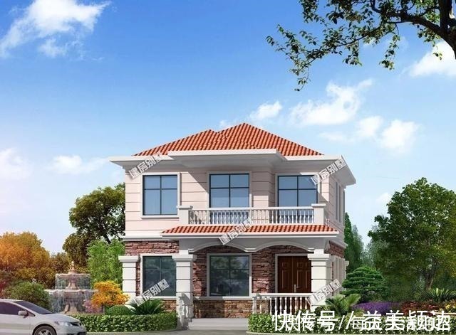 别墅|宽9-10米间的两层自建房,第一栋带堂屋,主体造价23万!