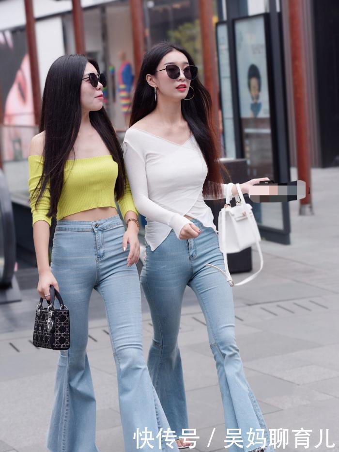 小姐姐|喇叭裤又火起来了,搭配着洋气迷人的打底衫,美得过于夸张