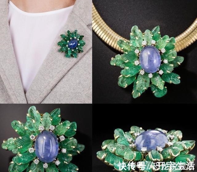 英寸#一枚重达16克拉的古董级星光蓝宝石胸针,为何如此让人着迷