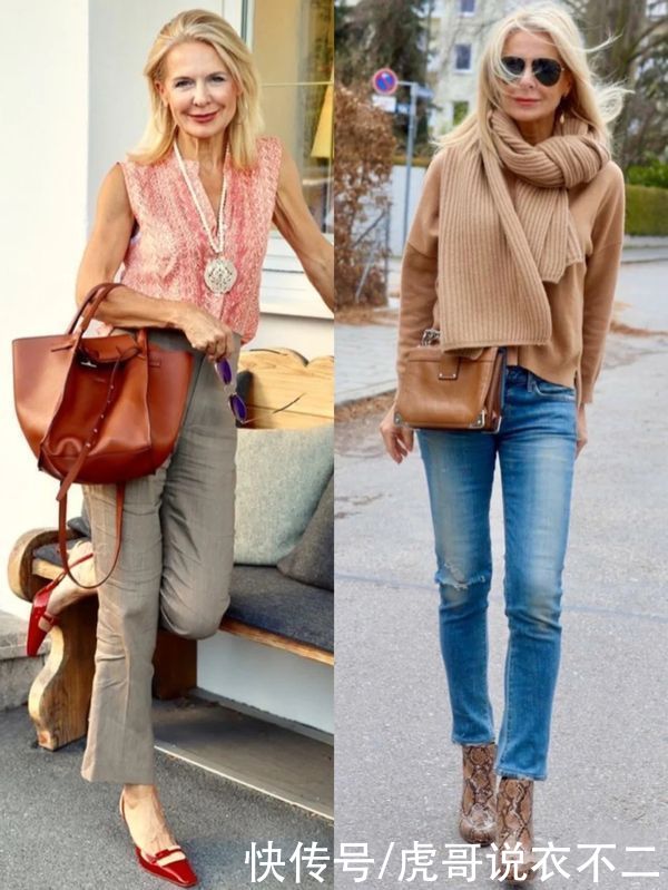 60岁女人会穿不显老,国外奶奶靠搭配成赢家,显年轻又漂亮