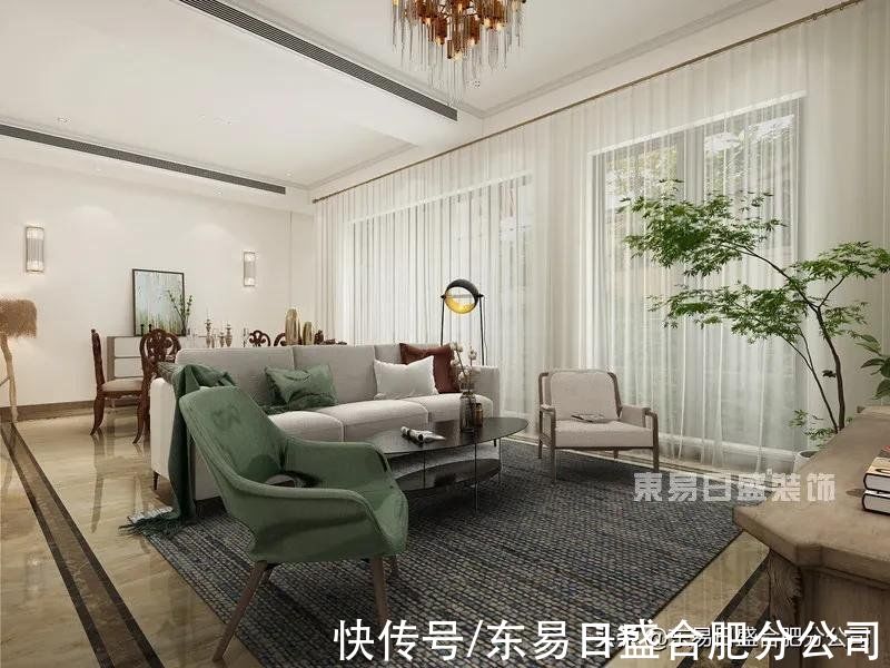 配色|「175㎡简美别墅」空间处理细腻时尚，这样的配色，有颜又有品