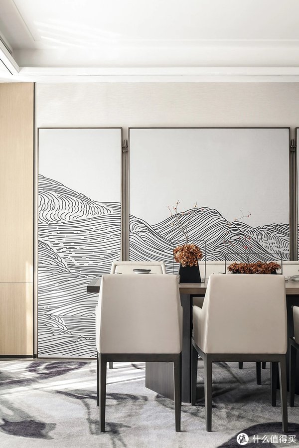 中式|河南小夫妻的318㎡别墅火了，入户诗意新中式，藏不住的高级感