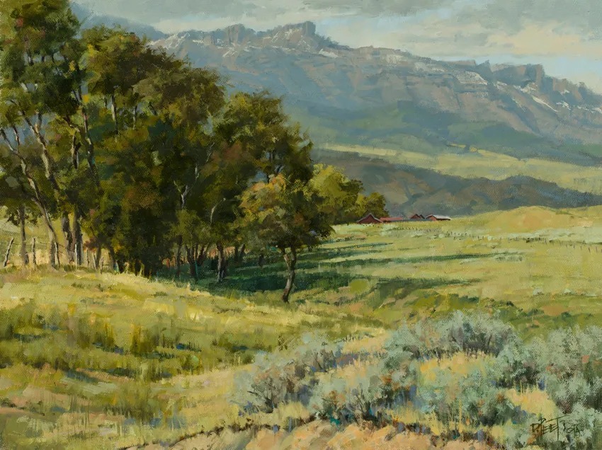 油画&她的风景油画清新自然，浪漫且又淳朴