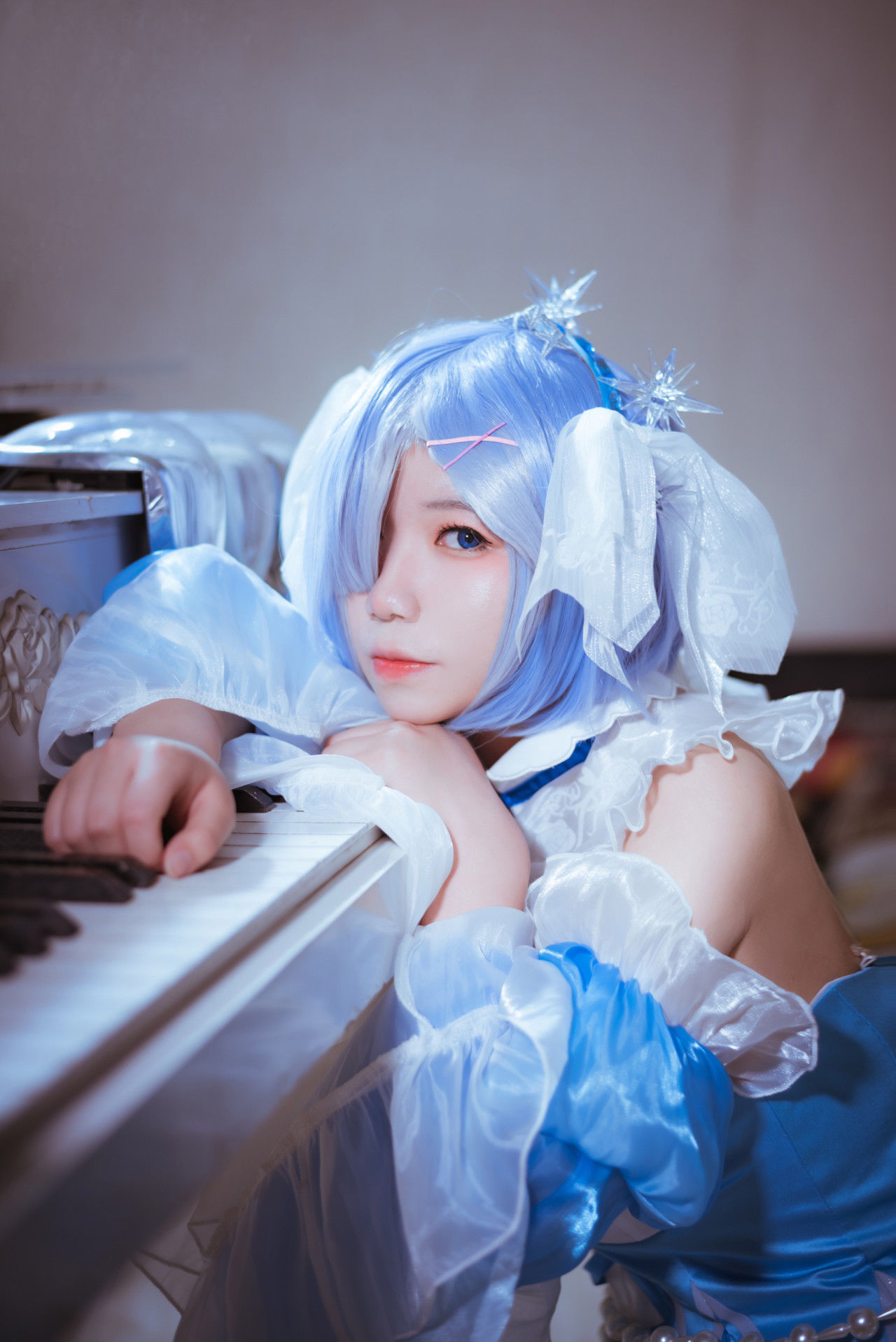 蕾姆|从零开始的异世界蕾姆的冰晶礼服cosplay