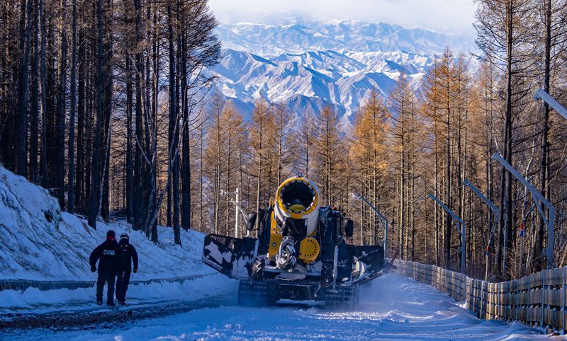 国家高山滑雪中心|国家高山滑雪中心开始为冬奥造雪预计1月中旬完成