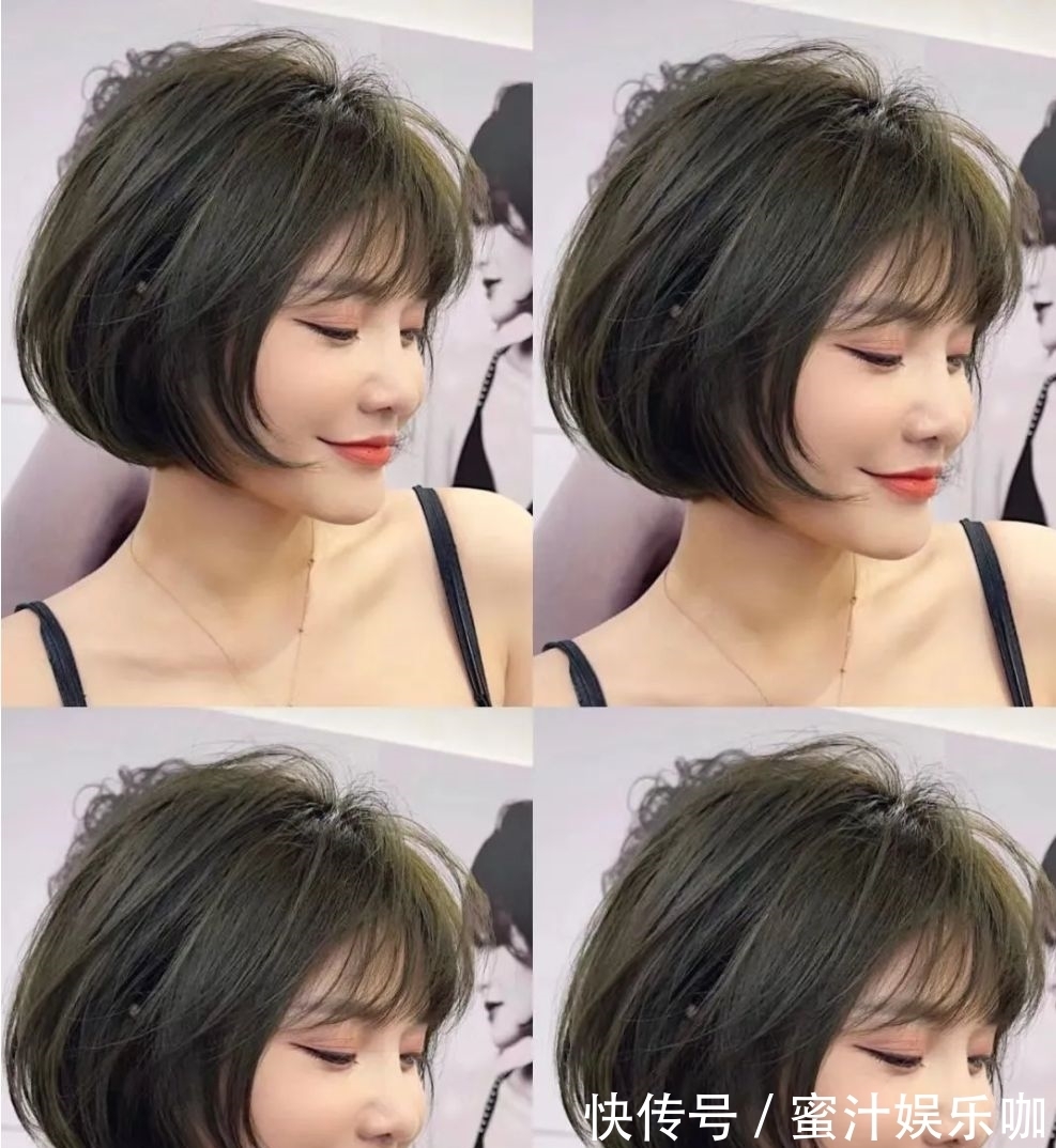 流行发型 大波浪半扎发利落短发,流行发型有多美?让人越看越想剪