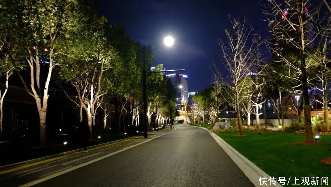 中年|时空隧道、光与夜之街……这段静安区超美滨江大道亮灯啦