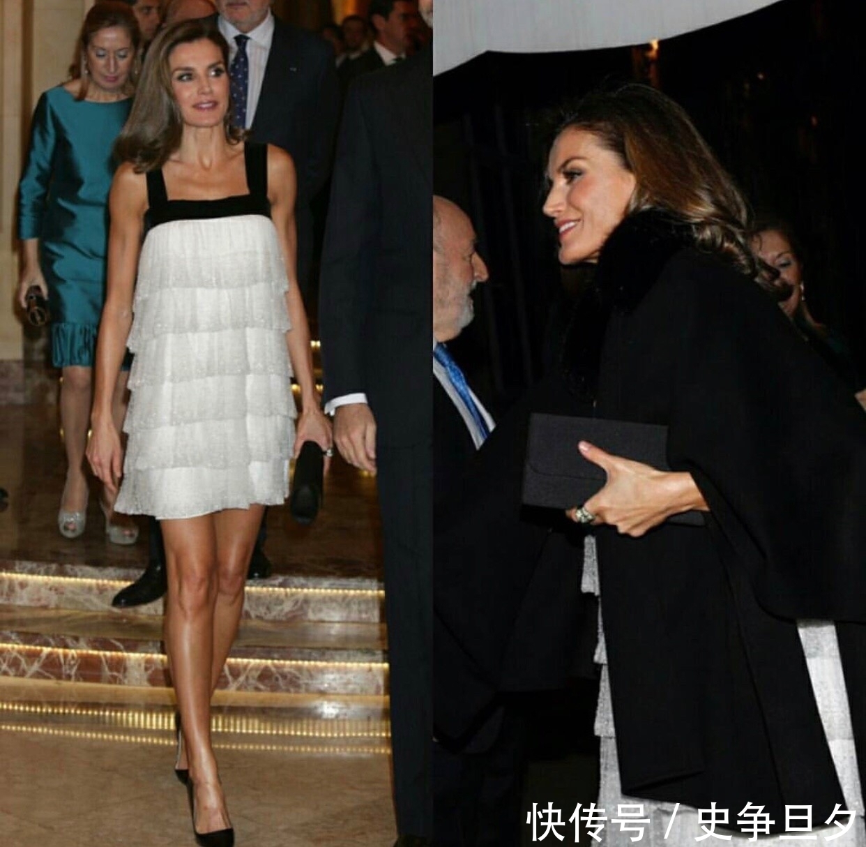 黑白搭，我只服她-西班牙王后！