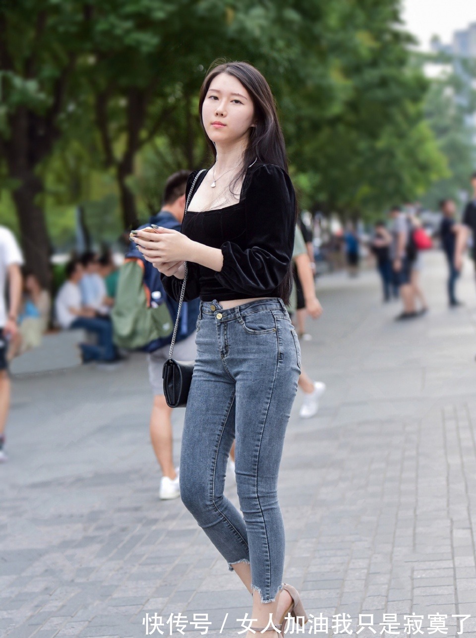 小姐姐|清新性感牛仔裤楚楚动人的淑女型