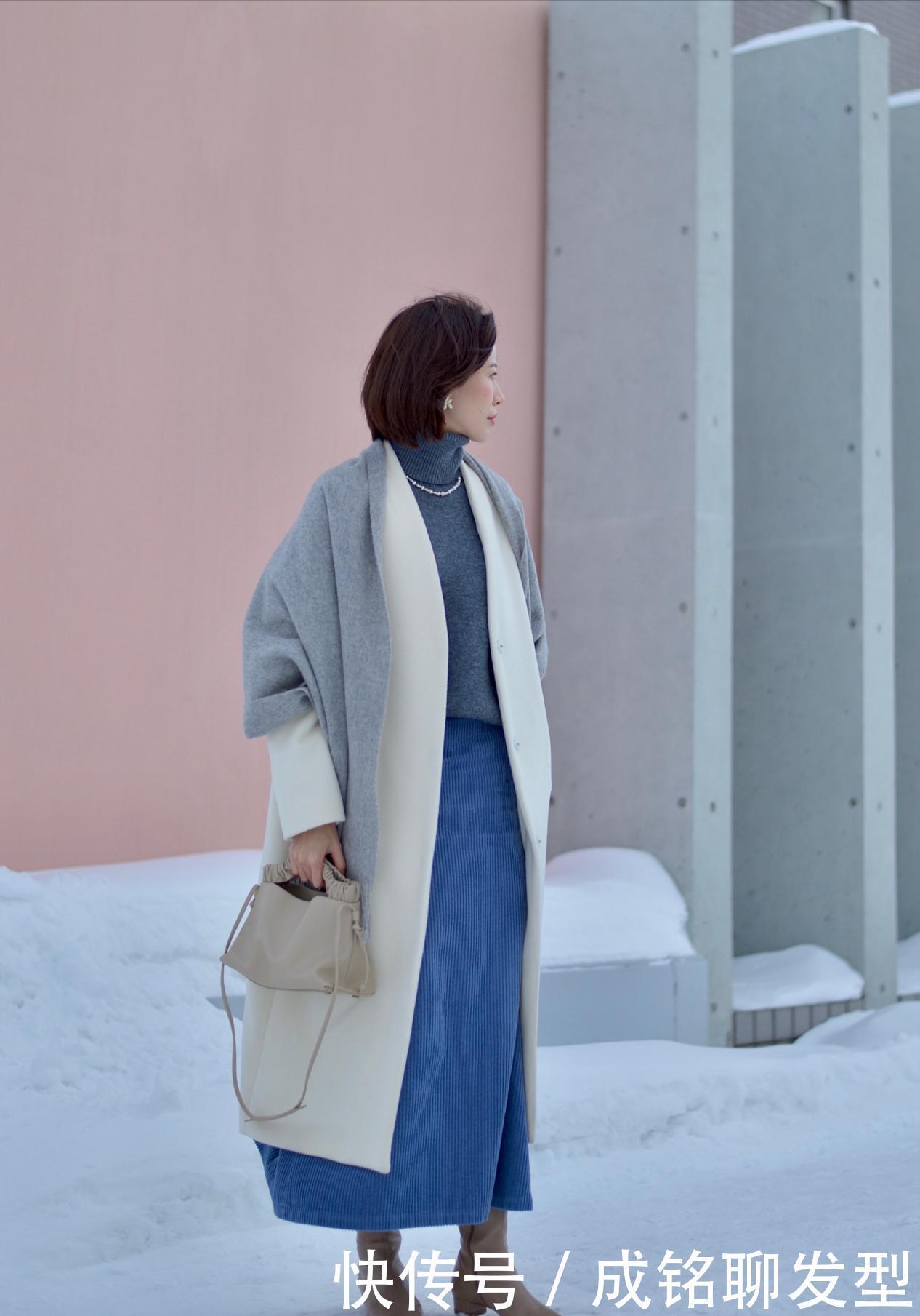 早春流行“大衣+裙子”穿法，时尚百搭优雅又高级，显瘦又洋气